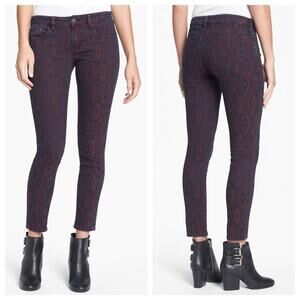 The Kooples Aztec Print Stretch Red Skinny Jeans